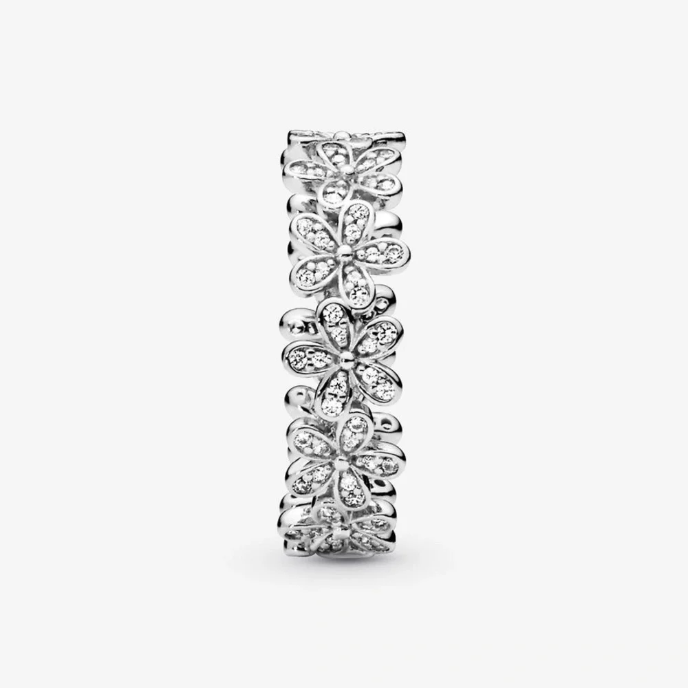 Pandora Silver Floral Eternity Ring with Clear Stones - Picture 4 of 4